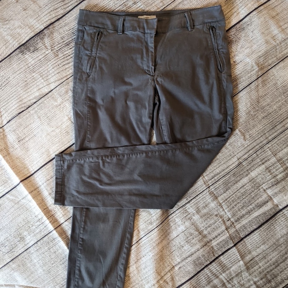 LOFT Straight Leg Pants in Charcoal Gray